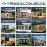 AMGUI Luxury Modern prefab Cabin - 19ft Mobile Capsule with Bedroom, Kitchen and Bathroom, Storm Resistant prefab Cabin -16 Typhoon and 12 Earthquake Proof Mobile Cabin for Travel and Outdoor Living AMGUI