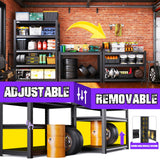 RPGHJJ 72" H Garage Shelving Units Garage Storage Shelves 5T Metal Shelf Heavy Duty Shelving Unit Adjutable Industrial Utility Shelf Storage Rack for Warehouse, Basement,72" H*36" W*16" D RPGHJJ