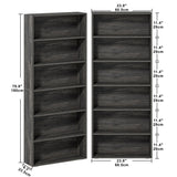 IRONCK Bookshelves and Bookcases Set of 2 Floor Standing 6 Tiers Display Storage Shelves 70 in Tall Bookcase Home Decor Furniture for Home Office, Living Room, Bed Room IRONCK
