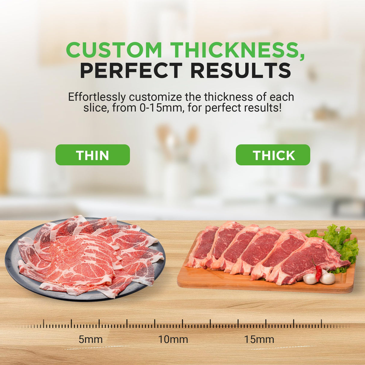 Nutrichef Electric Meat Slicer | 200W Automatic Meat, Deli & Bread Slicer | Adjustable Dial for 0-15mm Cutting Range Thickness | Removable 7.5 IN Stainless Steel Blade & Food Pusher for Safety (Black) NutriChef