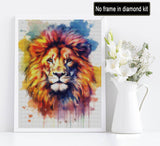 Diymood DIY 5D Diamond Painting Kits for Kids & Adults Lion - Diamond Art Kits for Kids & Adults Animal | Full Drill Round | Crystal | Beginner | Home Wall Decor | 12x16 inch Diymood