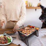 Bodkar Charcoal Grill, Small BBQ Grill Portable Lightweight smoker Grill, Barbecue Grill desk Tabletop Outdoor Grill for Camping Picnics Garden Beach Party 6"*4.6"*4.9" bodkar