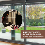 BeBecome Sliding Door Security Bar，17-50 inch Adjustable Patio Door Security bar with Rubber Tips Apartment Bedroom Bottom of Door Heavy Duty Interior White BeBecome