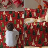 Horaldaily Christmas Flannel Blanket Throw, Christmas Red Tree Soft Fuzzy Plush Cozy Fleece Blankets for Couch Sofa Bed Lounging, Ideal Gifts for Kids Adults Wife Self, 50x60 Horaldaily