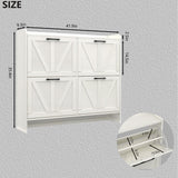 VINYUSE Shoe Cabinet with 4 Flip Drawers, Shoe Storage Cabinet for Entryway, Freestanding Hidden Shoe Cabinet Organizer with Open Storage, Narrow Shoe Rack with Legs, Oak White VINYUSE