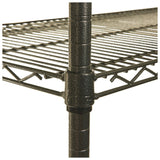 Alera ALESW503624BA 36 in. x 24 in. x 72 in. Four-Shelf Wire Shelving Starter Kit - Black Anthracite Alera