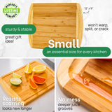 GREENER CHEF 12 Inch Small Bamboo Cutting Board with Lifetime Replacements - Small Wooden Chopping Board for Kitchen, Meat, Vegetables, Cheese, Bread, Charcuterie, and Everyday Food Prep Greener Chef