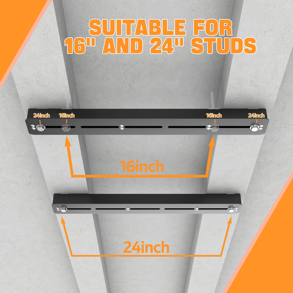 Ultrawall Overhead Garage Storage Rack, Heavy Duty Ceiling Storage Rack, 26 Inch Adjustable Ceiling Bin Storage System, 7 Sets for 6 Bins Ultrawall