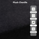 EYATZO 129.5" Modular Sectional Sofa, Modern Cloud Curved Couch with Deep Seat, Upholstered Boneless Couches for Living Room, Apartment, No Assembly Required, Chenille Fabric, Black EYATZO