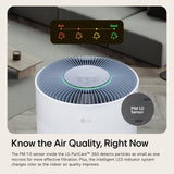 LG PuriCare 360 Air Purifiers for Home, Large and Small Room, Bedroom, Up to 2,059 ft² in 1 Hr with NanoFiber True HEPA Filter, 360 Degrees of Filtration, WiFi, Air Quality Monitor, Low Noise LG