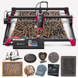 AlgoLaser Laser Engraver DIY KIT MK2 10000mW, Laser Cutter with 3.5" Touch Screen and AlgoOS, High Precision Laser Engraving Machine for Wood and Metal Acrylic Glass Leather, Laser Class 1 AlgoLaser