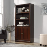 Sauder Select Cherry Storage Bookcase with Adjustable Shelves and Doors Sauder