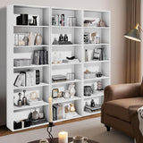 GRUSIGN 71" Tall Bookcase, 6-Tier Open Display Storage Shelves, Floor Standing Large Book Shelf for Living Room, Home Office, Bed Room, White GRUSIGN