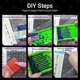 Gamteldot Ghost Diamond Art Kits for Adults Beginners,Halloween Diamond Art DIY 5D Round Full Drill Black Cat Diamond Painting with Full Tools,Diamond Dots Art Crafts for Home Wall Decor Gift-12x16in Gamteldot