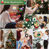 Caffox 3" Metal Sublimation Ornament Blanks Bulk, 24 Pieces Round Sublimation Blanks for Christmas Decorations and DIY Crafts Caffox