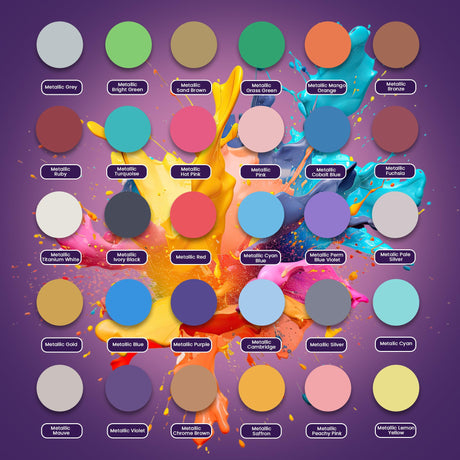 Acrylic Pouring Paint Set | 30 Vibrant Colors Including An Array Of Metallic, Neon & Pastel Paints | Pre Mixed, Ready to Use, High Flow Paint For Canvas, Paper, and More | 2 Ounces Per bottle Acro Color