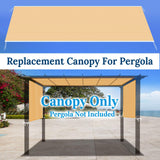 BenefitUSA 18' x 8.2' Universal Replacement Canopy Top Cover for Pergola Structure (Yellow with White) BenefitUSA