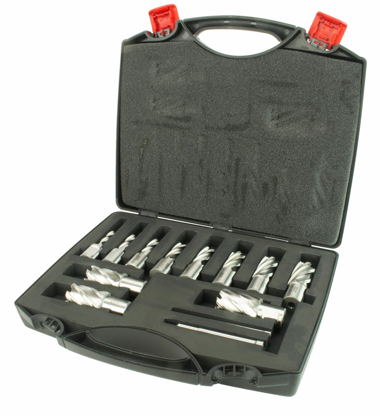 Steel Dragon Tools 13pc. High Speed Steel HSS Annular Cutter Kit 1" Depth and 7/16 in. to 1-1/16 in. Steel Dragon Tools