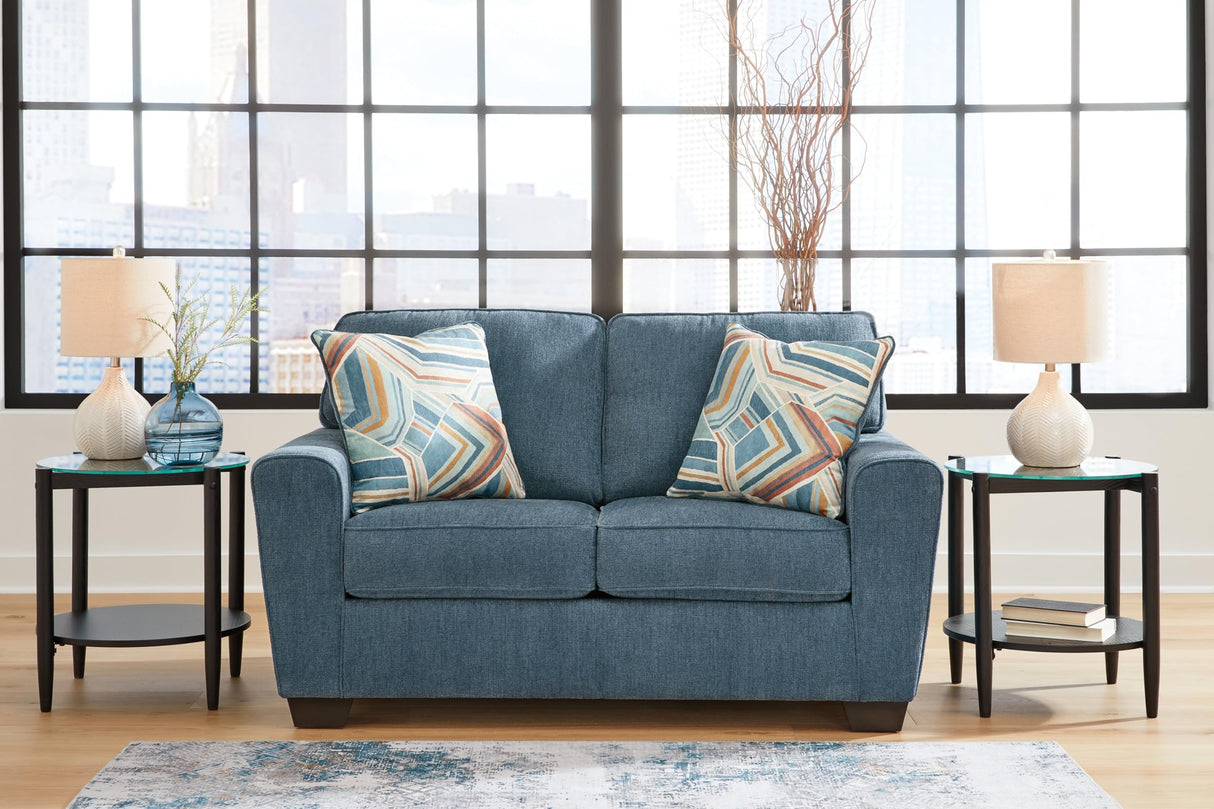 Signature Design by Ashley Cashton Casual Loveseat for Living Room, Blue Signature Design by Ashley