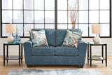 Signature Design by Ashley Cashton Casual Loveseat for Living Room, Blue Signature Design by Ashley