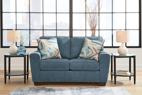 Signature Design by Ashley Cashton Casual Loveseat for Living Room, Blue Signature Design by Ashley