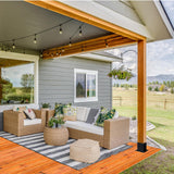 4x4 Stainless Steel Deck Post Base 4pcs | Internal 3.5"X3.5"| 13ga Thick Matte Black Powder Coating Post Anchor , 4x4 Post Bracket for Wood Posts, Fence, Deck Railing, Handrail Railing Support GHLTXKJ