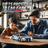 Remote Control Car Building Kit, 1:10 M4 Champion Racing Car Building Blocks and Challenge Construction Toys, Gift for Technical Enthusiasts Adults&Boys Age 14+, with Motors Light Battery (2280PCS) MOCBROPCS