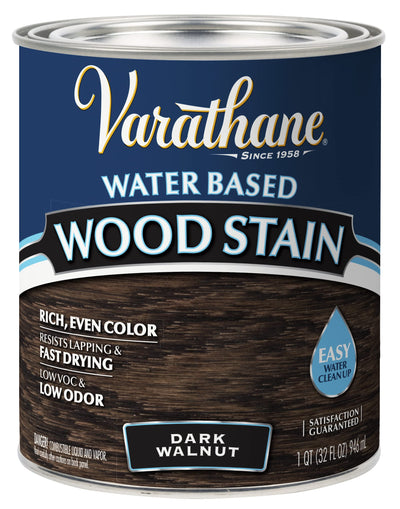 Varathane 381119 Water Based Wood Stain, Quart, Dark Walnut