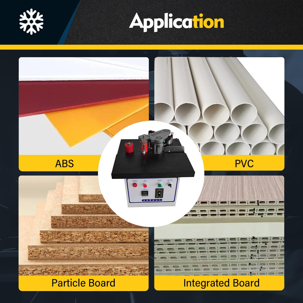 Cbhfmljd Portable Edge Bander Machine Double Side Gluing Wood Banding Machine 1200W 110V Automatic Protection System, Works With Straight And Arc Edges, Used In Cabinets, Wardrobes, Wooden Doors Cbhfmljd