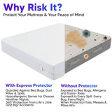 Mattress Encasement Queen (12-16) Inches Deep | Heavy Duty Hotel Grade 100% Waterproof, Breathable, Noiseless, Hypoallergenic 6-Sided 360° Premium Zippered Six-Sided Cover (Machine Washable) Express USA Supplies