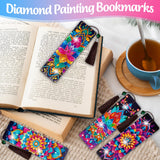 Wivico 6 Pcs Diamond Art Bookmarks Kits for Adults,DIY Small Diamond Painting Bookmark, 5D Diamonds Dot Craft Making for Book Lovers(Mandala) Wivico