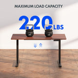 FLEXISPOT E6 Essential 3 Stages Dual Motor Electric Standing Desk 48x24 Inch Whole-Piece Board Height Adjustable Desk Electric Sit Stand Desk(Black Frame + Mahogany Desktop, 2 Packages) FLEXISPOT