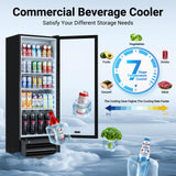BODEGACOOLER Beverage Refrigerator and Cooler, 10.2 Cu.Ft Commercial Beverage Refrigerator, Commercial Merchandiser Refrigerator For Drinks, Commercial Display Refrigerator with Glass Door Fridge. BODEGA