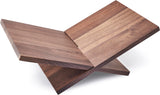 Honygebia Solid Wood Book Stands - Cross Frame Walnut Wooden Book Holder, Open Bookstand for Display and Reading, Suitable for Art, Bible, Cookbook, Easel, Magazine, Textbooks Honygebia