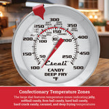 Escali AHC1 Stainless Steel Deep Frying and Candy Thermometer with Pot Clip, 5-Inch Probe with Candy Temperature Zones, NSF Certified Escali