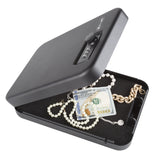 Stalwart Portable Gun Safe – Top Opening Personal Steel Travel Combination Lock Box with 1500 Pound Test Tether Cable for Car, Desk or Home Stalwart