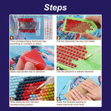 Stalente Diamond Painting Kits for Adults, 5D DIY Diamond Art Kits for Beginners Round Full Drill Diamond Painting for Home Wall Decoration Gift 12×12inch, Sunflower Stalente