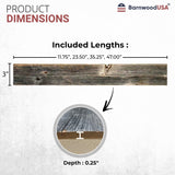 BARNWOODUSA Real Reclaimed Wood Planks - Easy Nail-Up Shiplap Panels for Rustic Wood Wall Paneling (Natural Weathered Gray, 3 Square Feet) BarnwoodUSA LLC