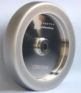 Generic 4 in 1 PLUS CBN Grinding Wheel 8"" Diameter, 5/8"" Arbor,1.5"" Wide with 1/4"" Radius,1"" Down The Side,for Sharpening Woodturning and HSS Tools(180 Grit), Silver Generic