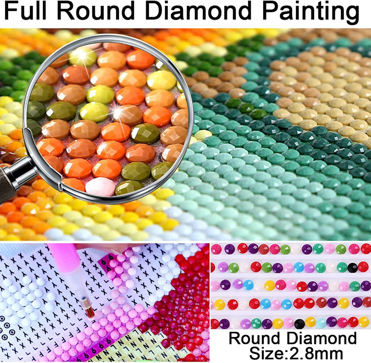 MjhRcll Fall Diamond Painting Kits for Adults,Autumn Diamond Art Kits Full Round Drill,Pumpkins and Sunflowers Picture Paint by Diamonds for Gift and Holiday Decor 12X16 Inch MjhRcll