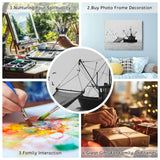 VETEB Paint by Numbers Kit for Adults Beginner Silhouette Shrimp Fishing Boats seas Pictures DIY Framed Painting on Canvas by Numbers Acrylic Oil Painting Home Decor Gifts 16"x20" VETEB