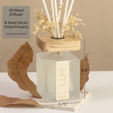 Luxury Aroma Set | Scented Reed Diffuser (200ml), Scented Wood Wick Soy Candle (200g), Aroma Room Spray (50ml), Includes Dried Flowers, 8 Reed Sticks - Home Fragrance Gift Set (Peony Garden) Lumi Brand