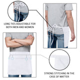 Utopia Wear 12 Pack Server Apron with 3 Pockets, Waist Apron for Waiter Waitress, 12 Inches, White Utopia Wear