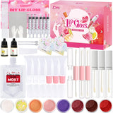 JCOOS Lip Gloss Making Kit, Make Your Own Lip Gloss Kit for Women Beginner, Girls, Diy Lipgloss Making Kits Lip Oil, Moisturizing Base, Pigments, Tubes, Women Gifts Unique, Popular Teen Girl Stuff Jcoos