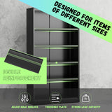 Bonusall Pantry Storage Cabinet with Lock, 72" H Metal Storage Cabinets with 4 Adjustable Shelves, Lockable Steel Cabinet for Home Office, Warehouse，School(Black) Bonusall