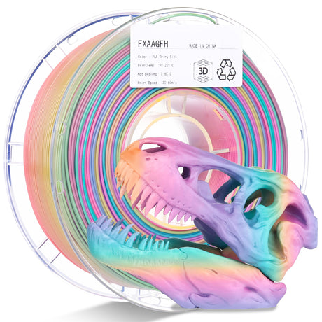 FXAAGFH Rainbow 3D PLA Printer Filament 1.75 mm, Matte 3 D PLA Printing Print Filament +/-0.03mm, 1kg/2.2lbs FXAAGFH