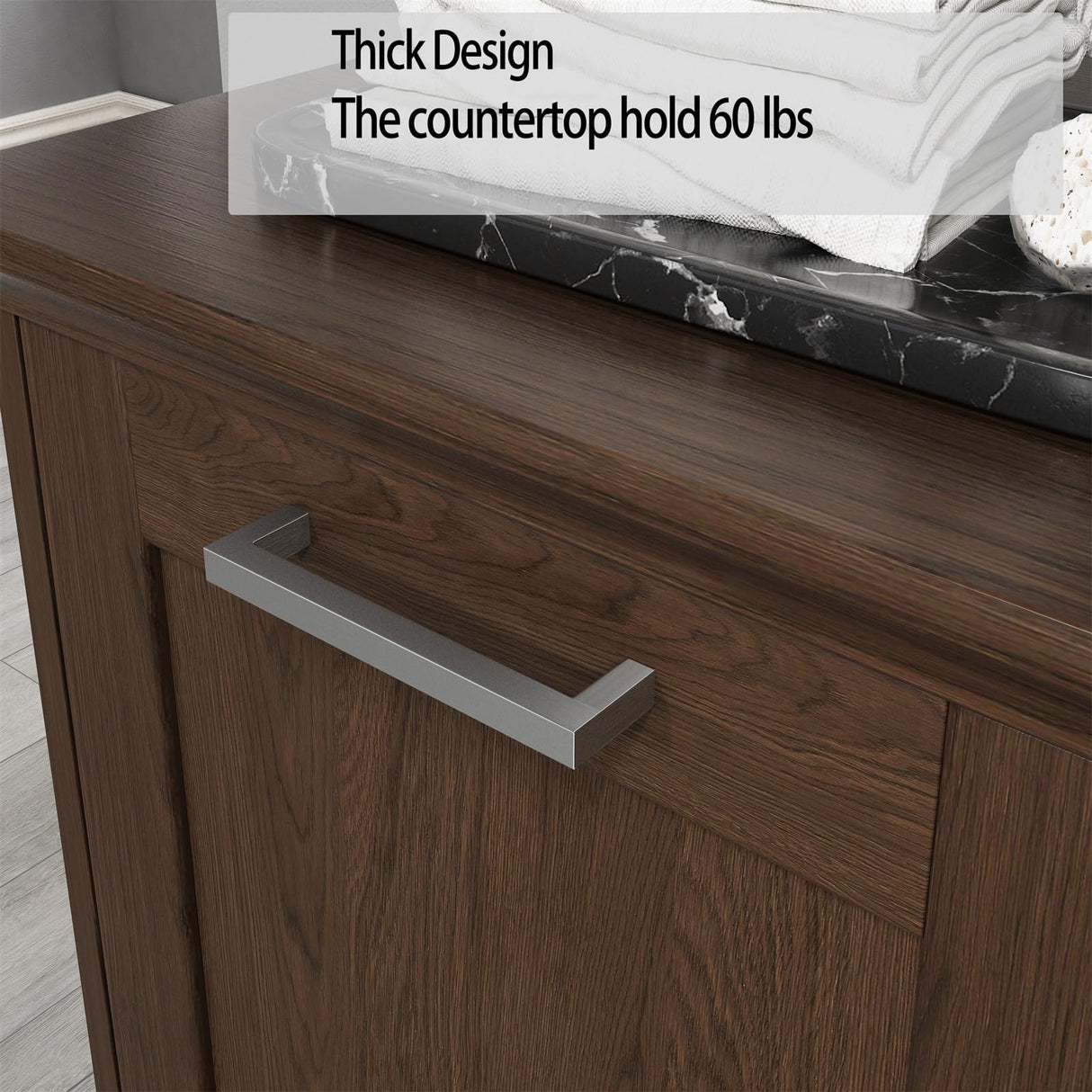 UpWiew Tilt Out Trash Cabinet Wooden, Single Door 10 Gallons, Dark Walnut UpWiew