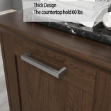 UpWiew Tilt Out Trash Cabinet Wooden, Single Door 10 Gallons, Dark Walnut UpWiew