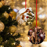 30pcs Sublimation Ornament Blanks, 3 inch Round MDF Personalized Sublimation Blanks Pendants Double Side Christmas Tree Discs Hanging Ornaments DIY Crafts Gift Decoration lasuroa