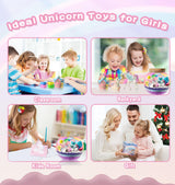 THINKKIE Unicorn Light Up Terrarium Kit for Kids - LED Night Light Birthday Gifts for Girls Ages 4 5 6 7 8-12 Year Old - Arts and Crafts for Kids THINKKIE